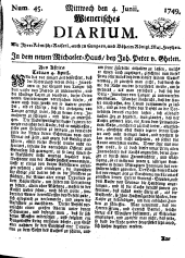 Wiener Zeitung 17490604 Seite: 1