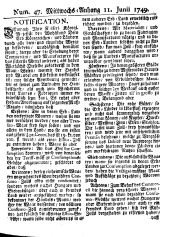 Wiener Zeitung 17490611 Seite: 9