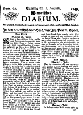 Wiener Zeitung 17490802 Seite: 1
