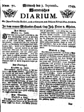 Wiener Zeitung 17490903 Seite: 1