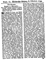 Wiener Zeitung 17491008 Seite: 7