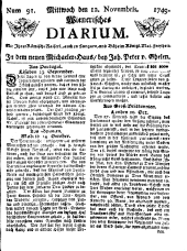 Wiener Zeitung 17491112 Seite: 1