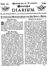 Wiener Zeitung 17491126 Seite: 1