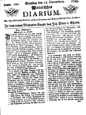 Wiener Zeitung 17491213 Seite: 1