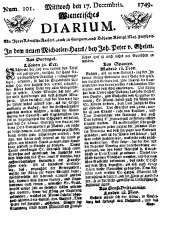 Wiener Zeitung 17491217 Seite: 1