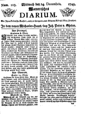 Wiener Zeitung 17491224 Seite: 1