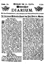 Wiener Zeitung 17500422 Seite: 1