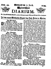 Wiener Zeitung 17500603 Seite: 1