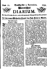 Wiener Zeitung 17500905 Seite: 1