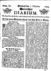 Wiener Zeitung 17501007 Seite: 1