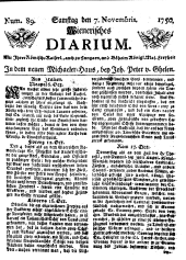 Wiener Zeitung 17501107 Seite: 1