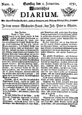 Wiener Zeitung 17510102 Seite: 1