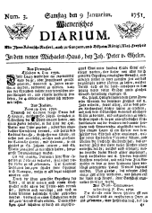 Wiener Zeitung 17510109 Seite: 1