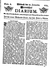 Wiener Zeitung 17510120 Seite: 1