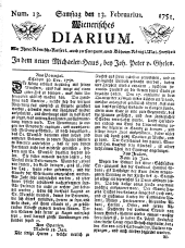 Wiener Zeitung 17510213 Seite: 1