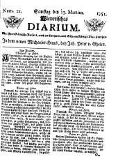 Wiener Zeitung 17510313 Seite: 1