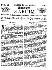 Wiener Zeitung 17510320 Seite: 1