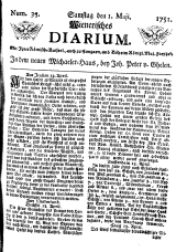 Wiener Zeitung 17510501 Seite: 1