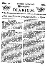 Wiener Zeitung 17510508 Seite: 1