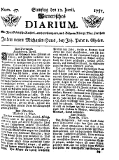 Wiener Zeitung 17510612 Seite: 1