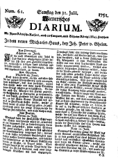 Wiener Zeitung 17510731 Seite: 1