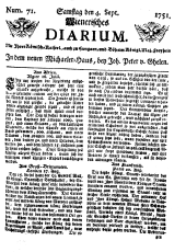 Wiener Zeitung 17510904 Seite: 1