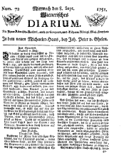 Wiener Zeitung 17510908 Seite: 1