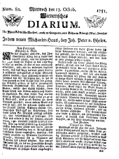 Wiener Zeitung 17511013 Seite: 1