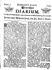 Wiener Zeitung 17520108 Seite: 1