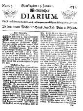 Wiener Zeitung 17520115 Seite: 1