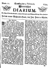 Wiener Zeitung 17520205 Seite: 1