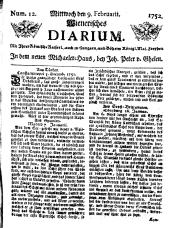 Wiener Zeitung 17520209 Seite: 1