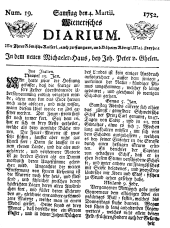 Wiener Zeitung 17520304 Seite: 1
