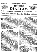 Wiener Zeitung 17520308 Seite: 1