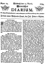 Wiener Zeitung 17520315 Seite: 1