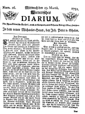 Wiener Zeitung 17520329 Seite: 1