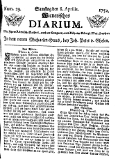 Wiener Zeitung 17520408 Seite: 1