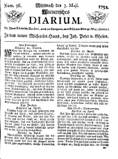 Wiener Zeitung 17520503 Seite: 1