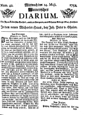 Wiener Zeitung 17520524 Seite: 1