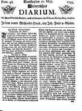 Wiener Zeitung 17520527 Seite: 1