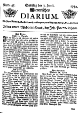 Wiener Zeitung 17520603 Seite: 1