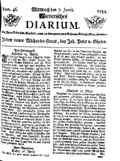 Wiener Zeitung 17520607 Seite: 1