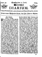 Wiener Zeitung 17520610 Seite: 1