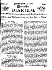 Wiener Zeitung 17520614 Seite: 1