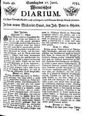 Wiener Zeitung 17520617 Seite: 1