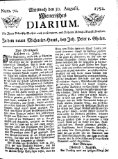 Wiener Zeitung 17520830 Seite: 1