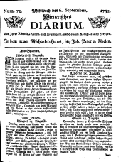 Wiener Zeitung 17520906 Seite: 1