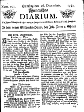 Wiener Zeitung 17521216 Seite: 1