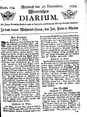 Wiener Zeitung 17521227 Seite: 1