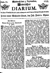 Wiener Zeitung 17530905 Seite: 1